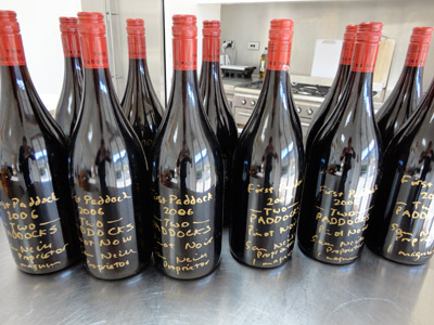 Hand-labeled bottles